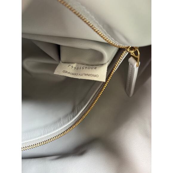 Bottega Veneta Small Hop Intrecciato Grey Suede Shoulder Bag in Sterling Brass - Picture 11 of 12